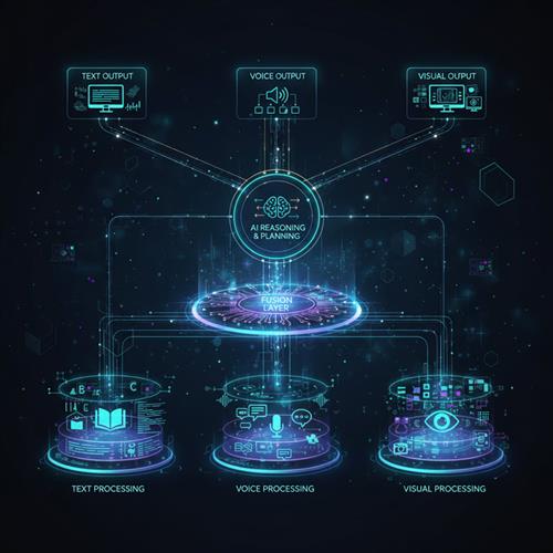 Multi-Modal AI Agents enhance CX by combining voice, text, and vision for seamless, personalized, and intelligent customer interactions.