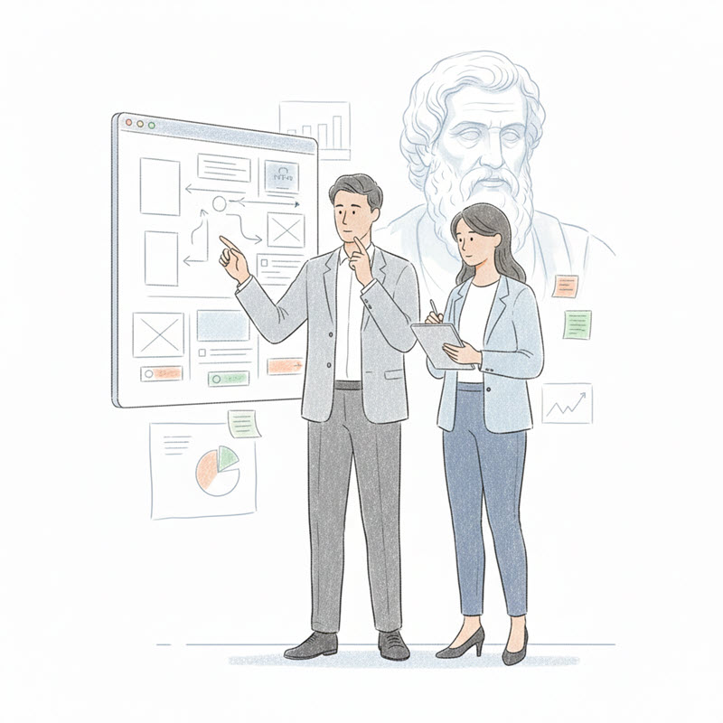 Socratic approach to software requirements: 7 key questions to clarify goals, uncover assumptions, and prevent project failure.