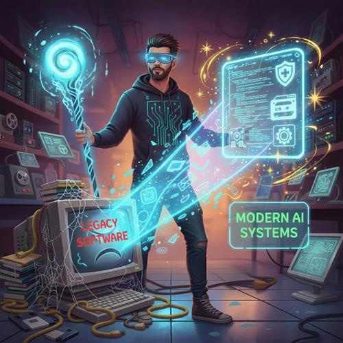 AI modernizes legacy software, enhancing performance, security, and cost efficiency for sustainable digital transformation.