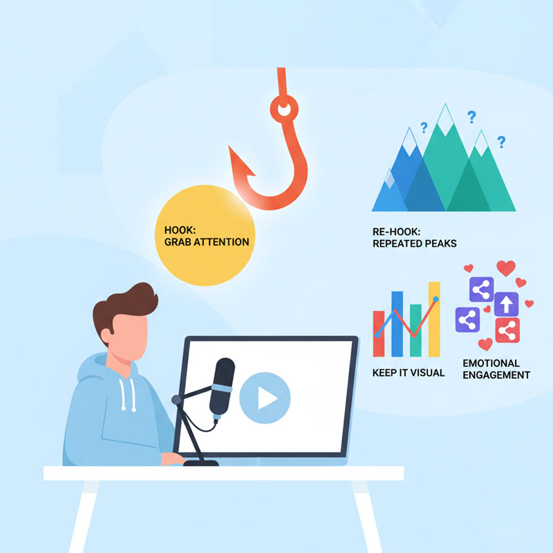 Discover 7 storytelling mistakes killing small creators on YouTube and learn how to hook, re-hook, visualize, and engage viewers effectively