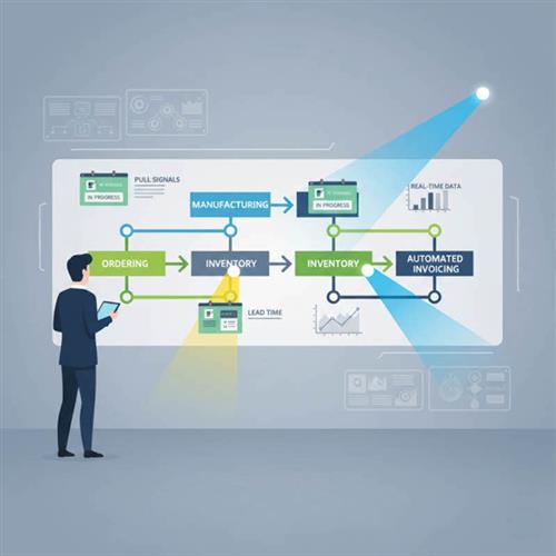 Lean ERP combines ERP and Lean to optimize processes, reduce waste, manage inventory, and enhance business performance.