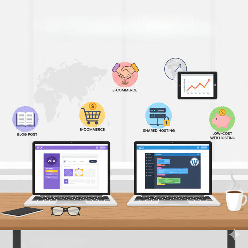 Compare Wix vs WordPress, hosting options, blog cost, outsourcing, and scaling strategies for small businesses and beginners.