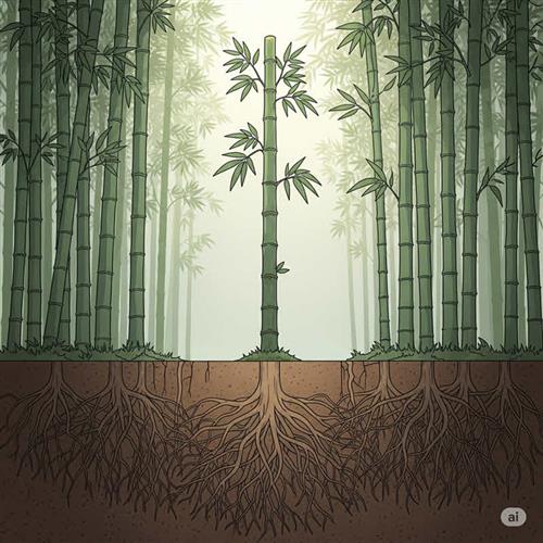 ChatGPT said: Lessons from bamboo: sustainable growth through patience, strong foundations, and steady breakthroughs in business and life.