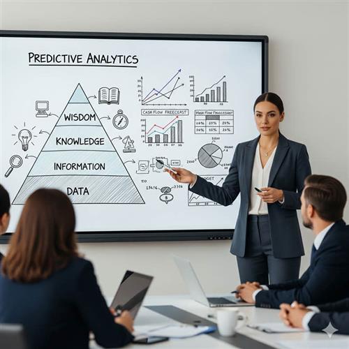 Learn how predictive analytics and the DIKW pyramid help CFOs in 2025 forecast cash flow, manage risks, optimize costs, and gain a competitive edge.