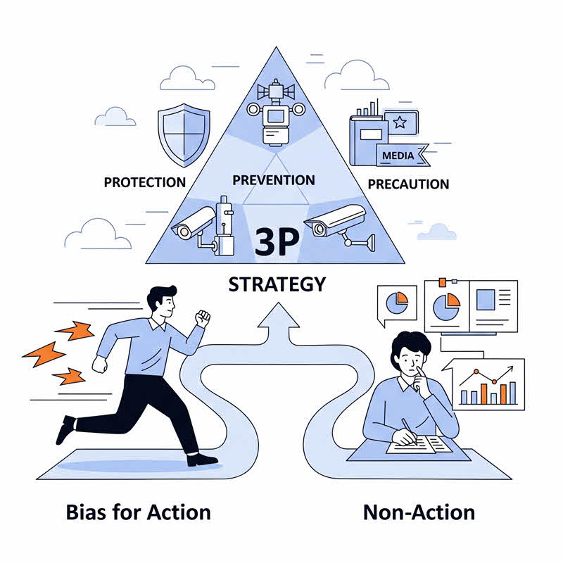 When to act or pause? A guide for managers to balance urgency, risk, and timing using the 3P model.