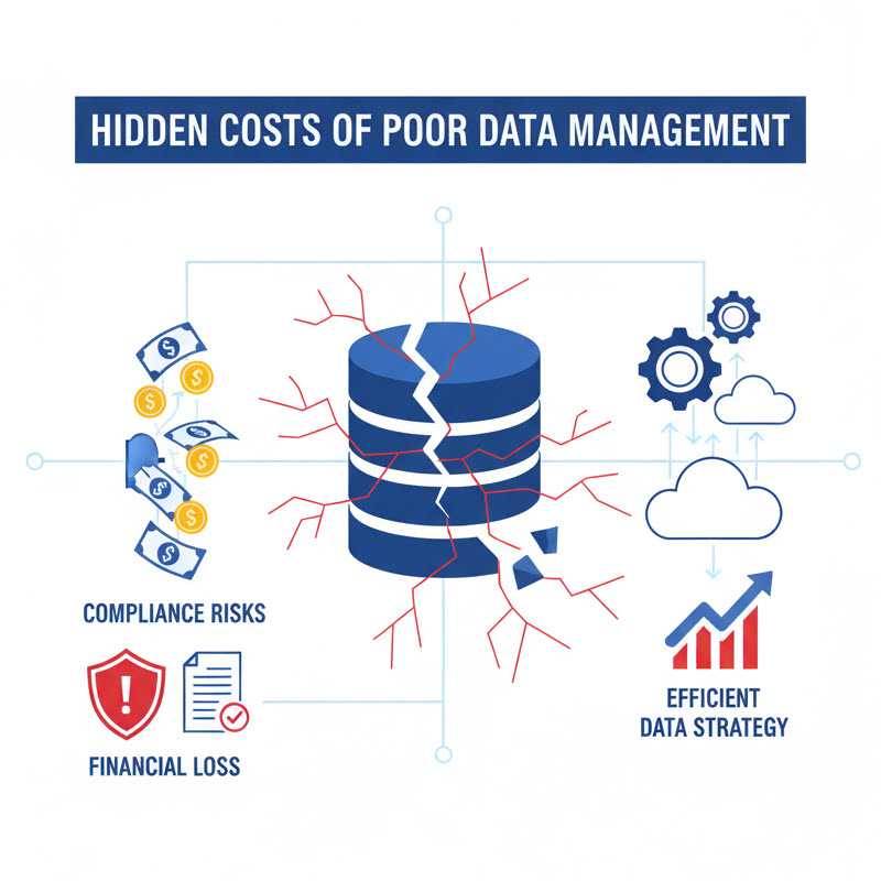 Exploring the hidden costs of poor data management and strategies to prevent risks, inefficiency, and lost trust.