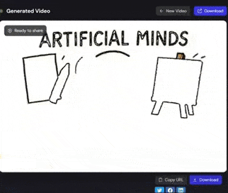 AI creating whiteboard-style animation for a behavioral psychology lecture, illustrating habits and human behavior.